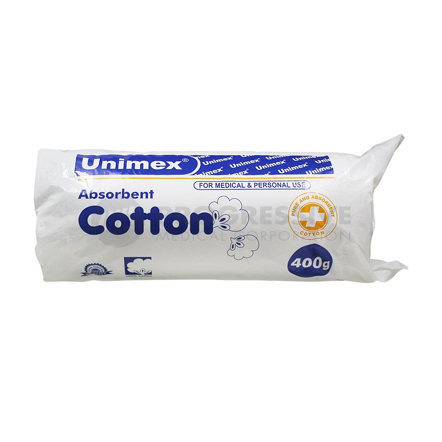 Unimex Absorbent Cotton Roll, 400g (Box of 24's) – Progressive Medical  Corporation