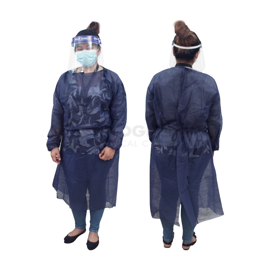Disposable Isolation Gown Blue Color