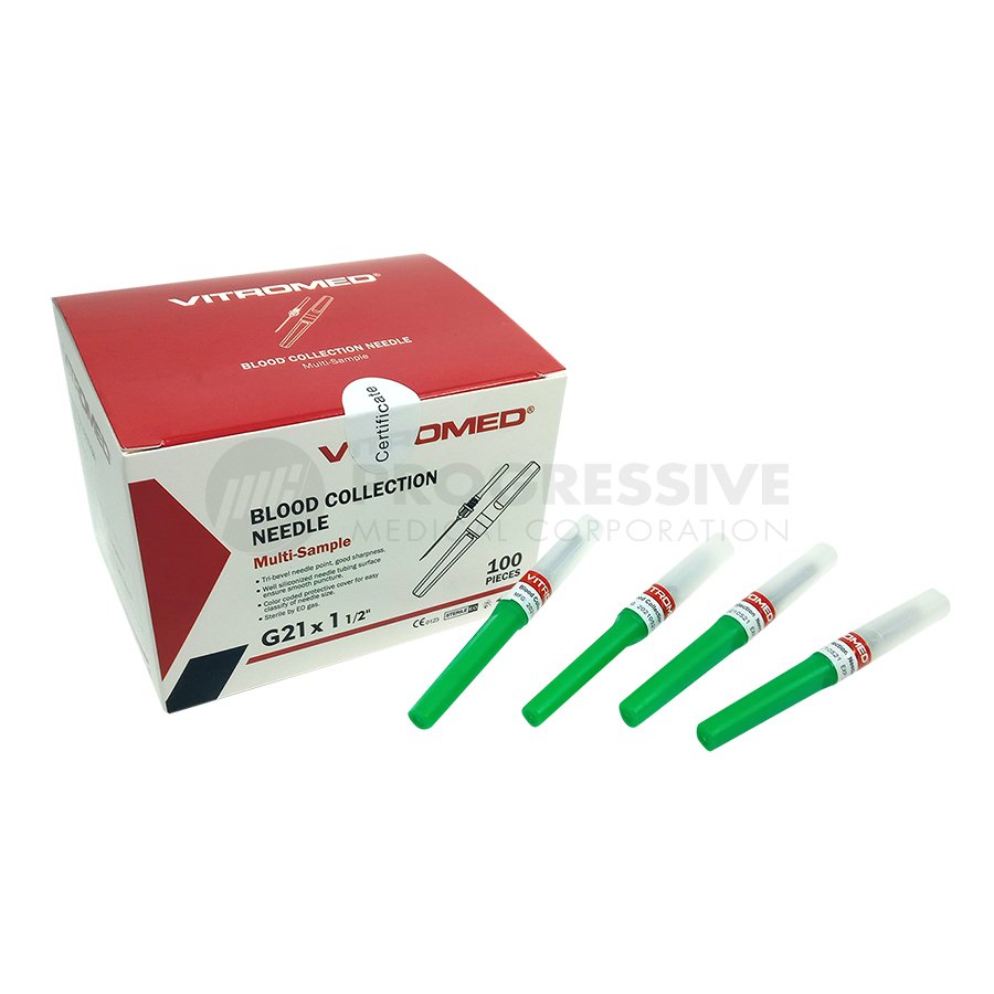 Vitromed Blood Collection Needle, MultiDraw Needle G21 X 11/2